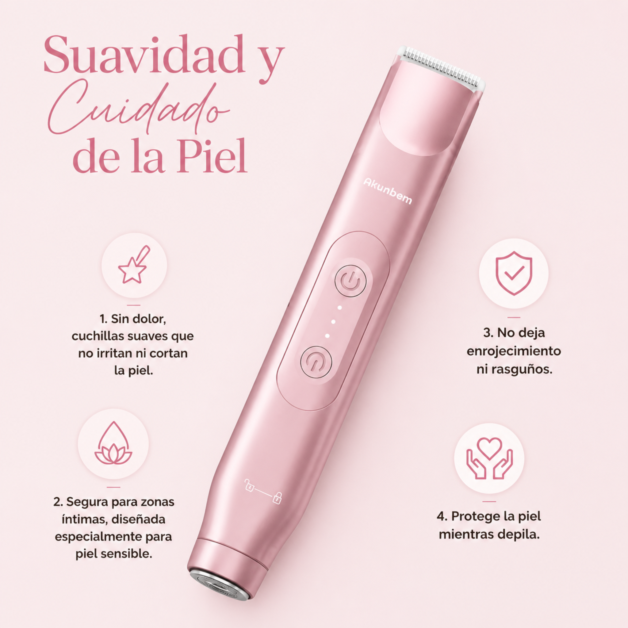 Depiladora Corporal y Facial 2 en 1